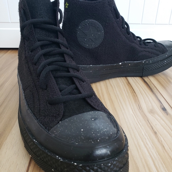 Converse Chuck 70 Renew Remix Knit High Top Black Canvas Shoes Men's 7 - Picture 3 of 9